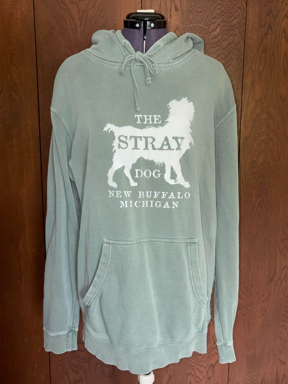 The Stray Dog gray/green Hoodie